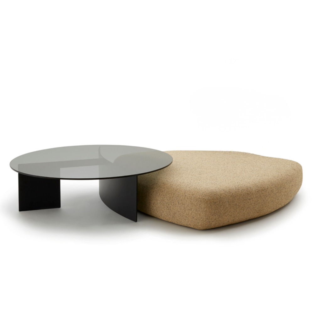 Mesa de centro C448 e Pufe 348