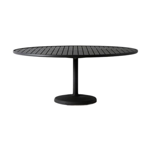 Mesa com Base em Concreto e Tampo Alumínio Calla